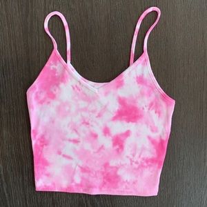 NEW pink tie dyed tank top!